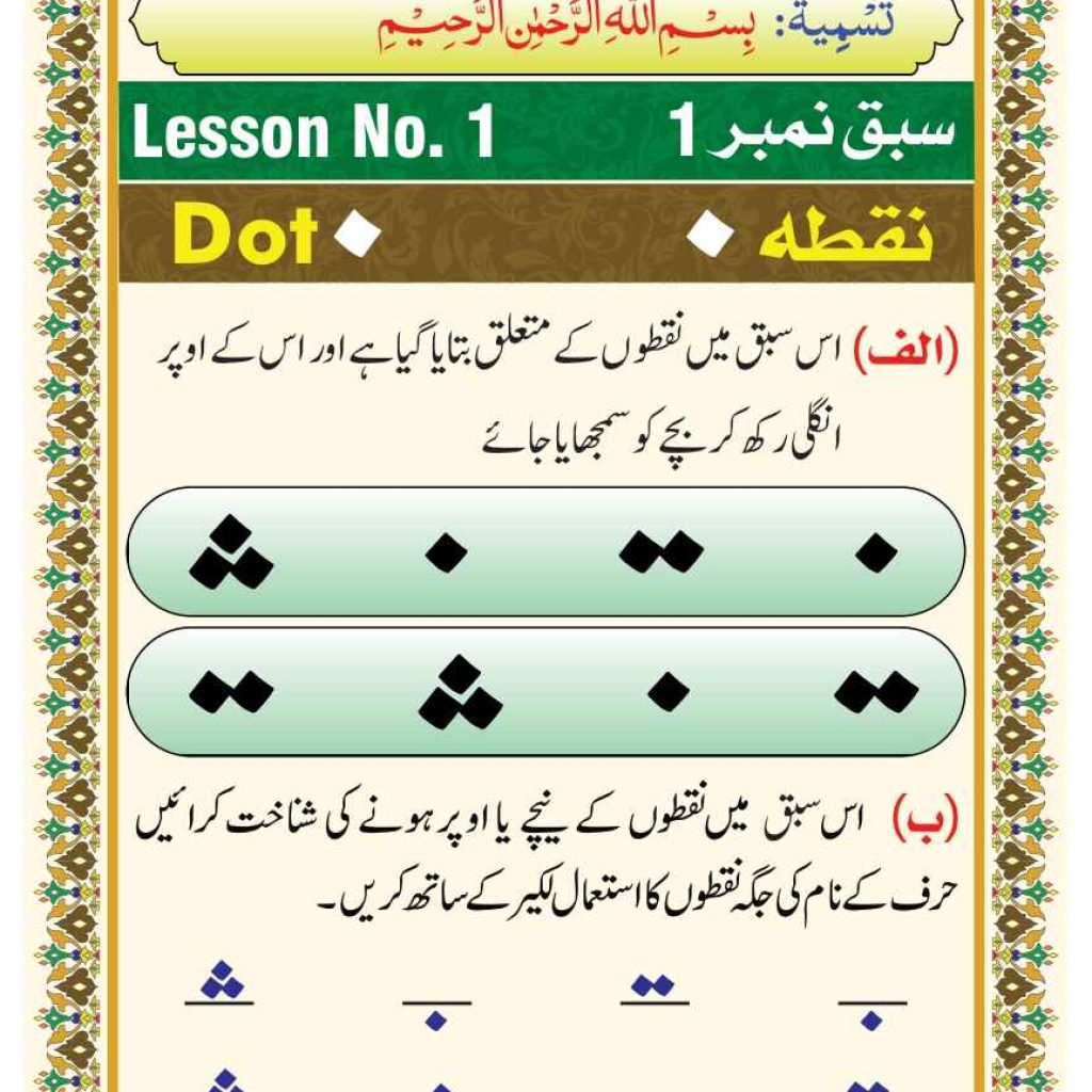 Noorani qaida lesson 1