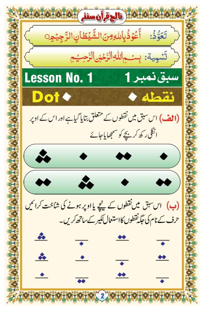 Noorani qaida lesson 1